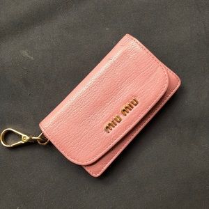 Pink Miumiu Card Holder